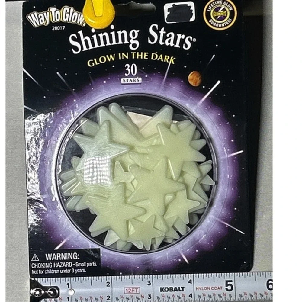 Way to Glow Shining Stars Glow in the Dark 30 Count Lot‎ of 2 New